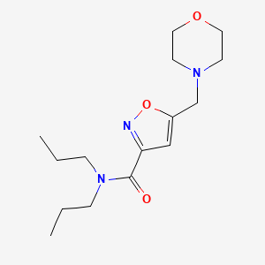 molecular formula C15H25N3O3 B5263064 5-(morpholin-4-ylmethyl)-N,N-dipropylisoxazole-3-carboxamide 