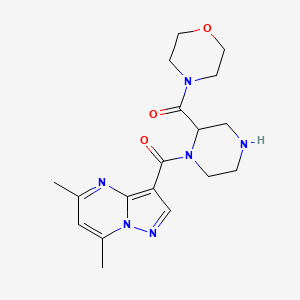 5,7-dimethyl-3-{[2-(4-morpholinylcarbonyl)-1-piperazinyl]carbonyl}pyrazolo[1,5-a]pyrimidine