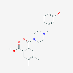 6-{[4-(3-methoxybenzyl)-1-piperazinyl]carbonyl}-3,4-dimethyl-3-cyclohexene-1-carboxylic acid