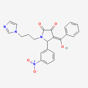 4-benzoyl-3-hydroxy-1-[3-(1H-imidazol-1-yl)propyl]-5-(3-nitrophenyl)-1,5-dihydro-2H-pyrrol-2-one