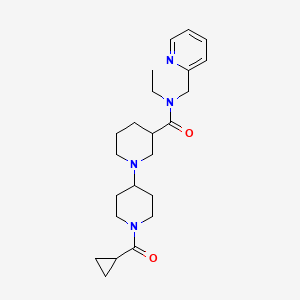 molecular formula C23H34N4O2 B5263135 1'-(cyclopropylcarbonyl)-N-ethyl-N-(pyridin-2-ylmethyl)-1,4'-bipiperidine-3-carboxamide 