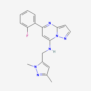 N-[(1,3-dimethyl-1H-pyrazol-5-yl)methyl]-5-(2-fluorophenyl)pyrazolo[1,5-a]pyrimidin-7-amine