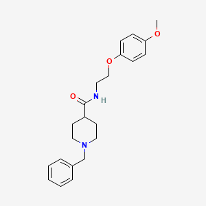 molecular formula C22H28N2O3 B5263146 1-benzyl-N-[2-(4-methoxyphenoxy)ethyl]-4-piperidinecarboxamide 