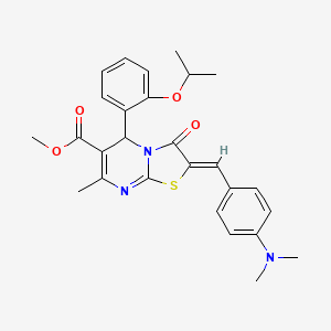 methyl 2-[4-(dimethylamino)benzylidene]-5-(2-isopropoxyphenyl)-7-methyl-3-oxo-2,3-dihydro-5H-[1,3]thiazolo[3,2-a]pyrimidine-6-carboxylate