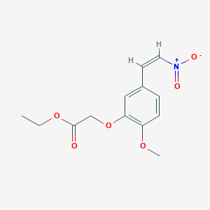 molecular formula C13H15NO6 B5263172 ethyl [2-methoxy-5-(2-nitrovinyl)phenoxy]acetate 