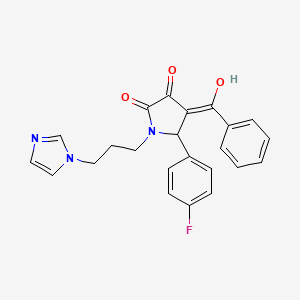 4-benzoyl-5-(4-fluorophenyl)-3-hydroxy-1-[3-(1H-imidazol-1-yl)propyl]-1,5-dihydro-2H-pyrrol-2-one