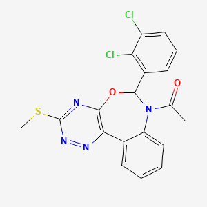 7-acetyl-6-(2,3-dichlorophenyl)-3-(methylthio)-6,7-dihydro[1,2,4]triazino[5,6-d][3,1]benzoxazepine