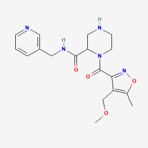 1-{[4-(methoxymethyl)-5-methyl-3-isoxazolyl]carbonyl}-N-(3-pyridinylmethyl)-2-piperazinecarboxamide