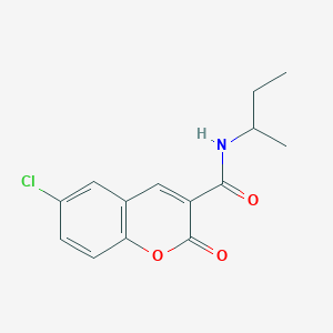 molecular formula C14H14ClNO3 B5263199 N-(sec-butyl)-6-chloro-2-oxo-2H-chromene-3-carboxamide 