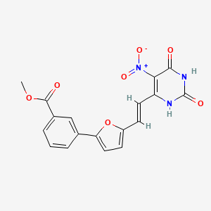 methyl 3-{5-[2-(5-nitro-2,6-dioxo-1,2,3,6-tetrahydro-4-pyrimidinyl)vinyl]-2-furyl}benzoate