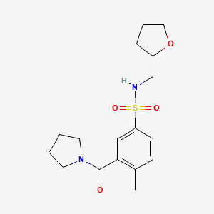 4-methyl-3-(1-pyrrolidinylcarbonyl)-N-(tetrahydro-2-furanylmethyl)benzenesulfonamide