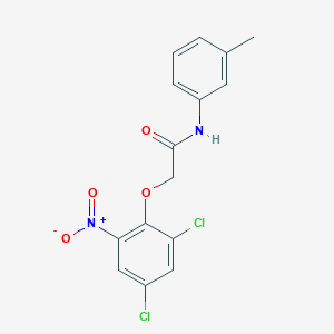 molecular formula C15H12Cl2N2O4 B5263253 2-(2,4-dichloro-6-nitrophenoxy)-N-(3-methylphenyl)acetamide 