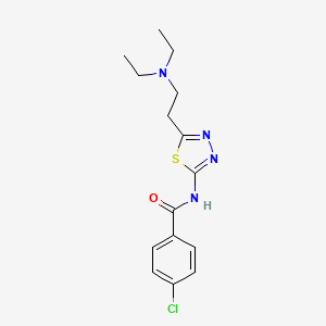 4-chloro-N-{5-[2-(diethylamino)ethyl]-1,3,4-thiadiazol-2-yl}benzamide