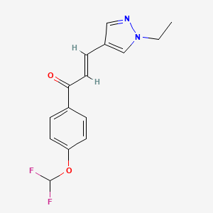 1-[4-(difluoromethoxy)phenyl]-3-(1-ethyl-1H-pyrazol-4-yl)-2-propen-1-one