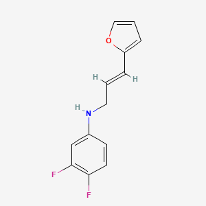 molecular formula C13H11F2NO B5263277 (3,4-difluorophenyl)[3-(2-furyl)-2-propen-1-yl]amine 