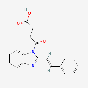 4-oxo-4-[2-(2-phenylvinyl)-1H-benzimidazol-1-yl]butanoic acid