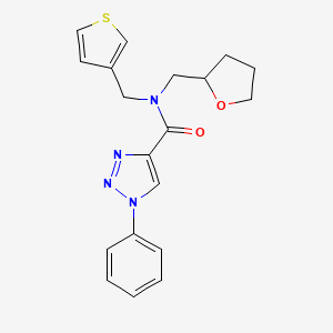 1-phenyl-N-(tetrahydro-2-furanylmethyl)-N-(3-thienylmethyl)-1H-1,2,3-triazole-4-carboxamide