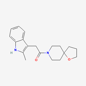 molecular formula C19H24N2O2 B5263338 8-[(2-methyl-1H-indol-3-yl)acetyl]-1-oxa-8-azaspiro[4.5]decane 