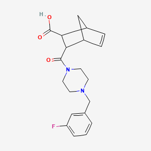 3-{[4-(3-fluorobenzyl)-1-piperazinyl]carbonyl}bicyclo[2.2.1]hept-5-ene-2-carboxylic acid