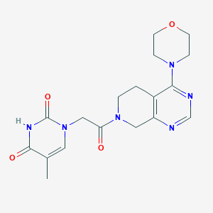 molecular formula C18H22N6O4 B5263348 5-methyl-1-[2-(4-morpholin-4-yl-5,8-dihydropyrido[3,4-d]pyrimidin-7(6H)-yl)-2-oxoethyl]pyrimidine-2,4(1H,3H)-dione 