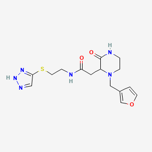 2-[1-(3-furylmethyl)-3-oxo-2-piperazinyl]-N-[2-(1H-1,2,3-triazol-5-ylthio)ethyl]acetamide