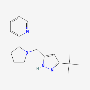 2-{1-[(5-tert-butyl-1H-pyrazol-3-yl)methyl]-2-pyrrolidinyl}pyridine