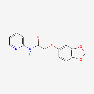 molecular formula C14H12N2O4 B5263478 2-(1,3-benzodioxol-5-yloxy)-N-2-pyridinylacetamide 