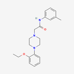 molecular formula C21H27N3O2 B5263501 2-[4-(2-ethoxyphenyl)-1-piperazinyl]-N-(3-methylphenyl)acetamide 