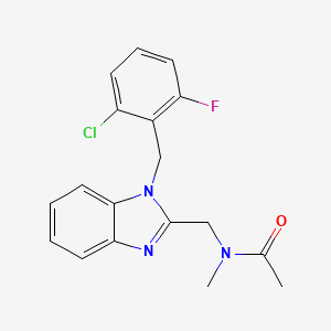 N-{[1-(2-chloro-6-fluorobenzyl)-1H-benzimidazol-2-yl]methyl}-N-methylacetamide