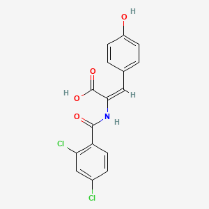 2-[(2,4-dichlorobenzoyl)amino]-3-(4-hydroxyphenyl)acrylic acid