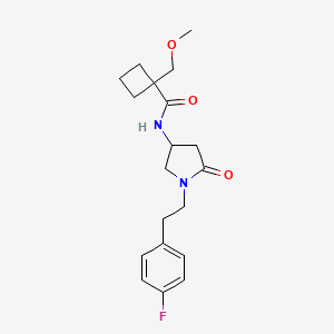 N-{1-[2-(4-fluorophenyl)ethyl]-5-oxopyrrolidin-3-yl}-1-(methoxymethyl)cyclobutanecarboxamide