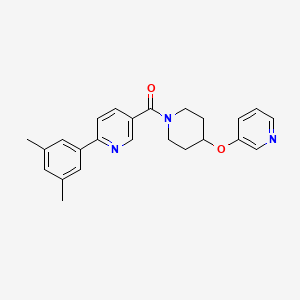 2-(3,5-dimethylphenyl)-5-{[4-(pyridin-3-yloxy)piperidin-1-yl]carbonyl}pyridine