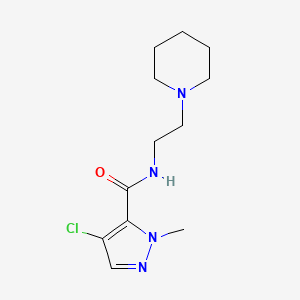 4-chloro-1-methyl-N-[2-(1-piperidinyl)ethyl]-1H-pyrazole-5-carboxamide