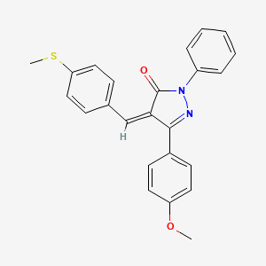 molecular formula C24H20N2O2S B5263532 5-(4-methoxyphenyl)-4-[4-(methylthio)benzylidene]-2-phenyl-2,4-dihydro-3H-pyrazol-3-one 