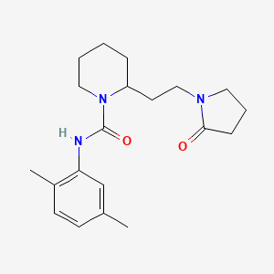 molecular formula C20H29N3O2 B5263535 N-(2,5-dimethylphenyl)-2-[2-(2-oxo-1-pyrrolidinyl)ethyl]-1-piperidinecarboxamide 