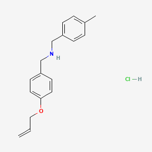 molecular formula C18H22ClNO B5263557 [4-(allyloxy)benzyl](4-methylbenzyl)amine hydrochloride 