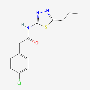 2-(4-chlorophenyl)-N-(5-propyl-1,3,4-thiadiazol-2-yl)acetamide