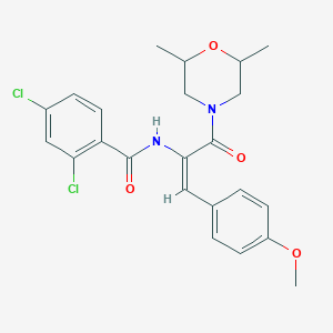 2,4-dichloro-N-[1-[(2,6-dimethyl-4-morpholinyl)carbonyl]-2-(4-methoxyphenyl)vinyl]benzamide