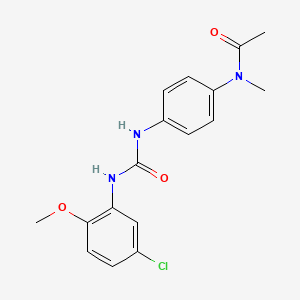 molecular formula C17H18ClN3O3 B5263598 N-[4-({[(5-chloro-2-methoxyphenyl)amino]carbonyl}amino)phenyl]-N-methylacetamide 