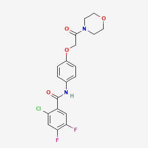 2-chloro-4,5-difluoro-N-{4-[2-(4-morpholinyl)-2-oxoethoxy]phenyl}benzamide