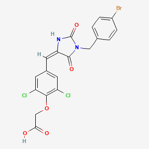 molecular formula C19H13BrCl2N2O5 B5263615 (4-{[1-(4-bromobenzyl)-2,5-dioxo-4-imidazolidinylidene]methyl}-2,6-dichlorophenoxy)acetic acid 