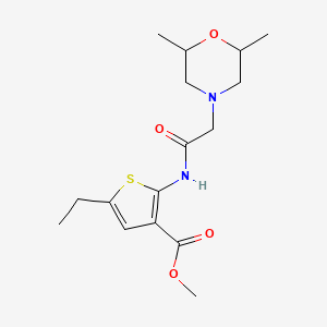 molecular formula C16H24N2O4S B5263619 methyl 2-{[(2,6-dimethyl-4-morpholinyl)acetyl]amino}-5-ethyl-3-thiophenecarboxylate 