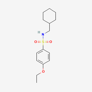 molecular formula C15H23NO3S B5263628 N-(cyclohexylmethyl)-4-ethoxybenzenesulfonamide 