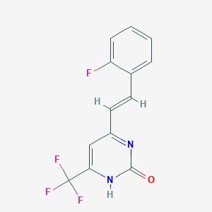 molecular formula C13H8F4N2O B5263636 4-[2-(2-fluorophenyl)vinyl]-6-(trifluoromethyl)-2(1H)-pyrimidinone 