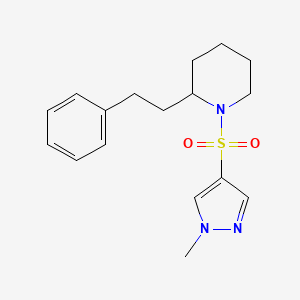 1-[(1-methyl-1H-pyrazol-4-yl)sulfonyl]-2-(2-phenylethyl)piperidine