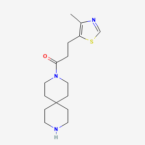 3-[3-(4-methyl-1,3-thiazol-5-yl)propanoyl]-3,9-diazaspiro[5.5]undecane hydrochloride