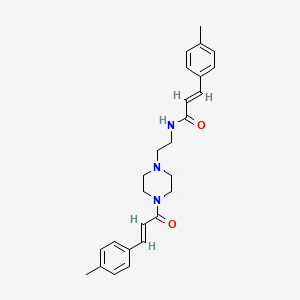 3-(4-methylphenyl)-N-(2-{4-[3-(4-methylphenyl)acryloyl]-1-piperazinyl}ethyl)acrylamide