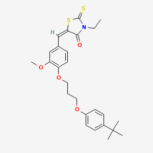 5-{4-[3-(4-tert-butylphenoxy)propoxy]-3-methoxybenzylidene}-3-ethyl-2-thioxo-1,3-thiazolidin-4-one