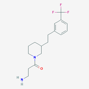 [3-oxo-3-(3-{2-[3-(trifluoromethyl)phenyl]ethyl}-1-piperidinyl)propyl]amine hydrochloride