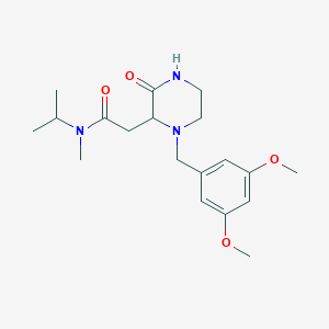 2-[1-(3,5-dimethoxybenzyl)-3-oxo-2-piperazinyl]-N-isopropyl-N-methylacetamide